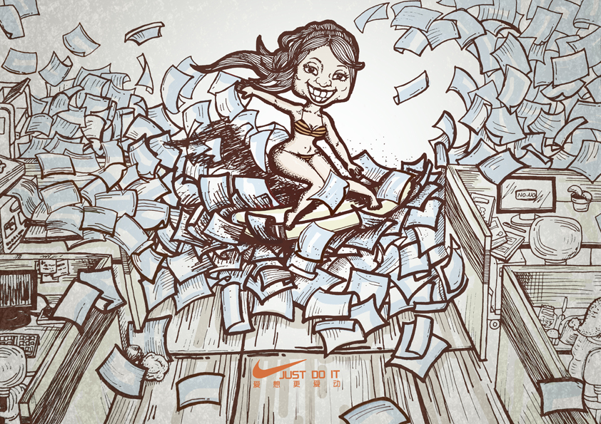 查看《手绘插画海浪波纹旅游卡通动漫服装设计手稿怪兽Q版人物水果精灵婚纱骑马写实时尚中国风自画像花纹背景关羽》原图，原图尺寸：842x595