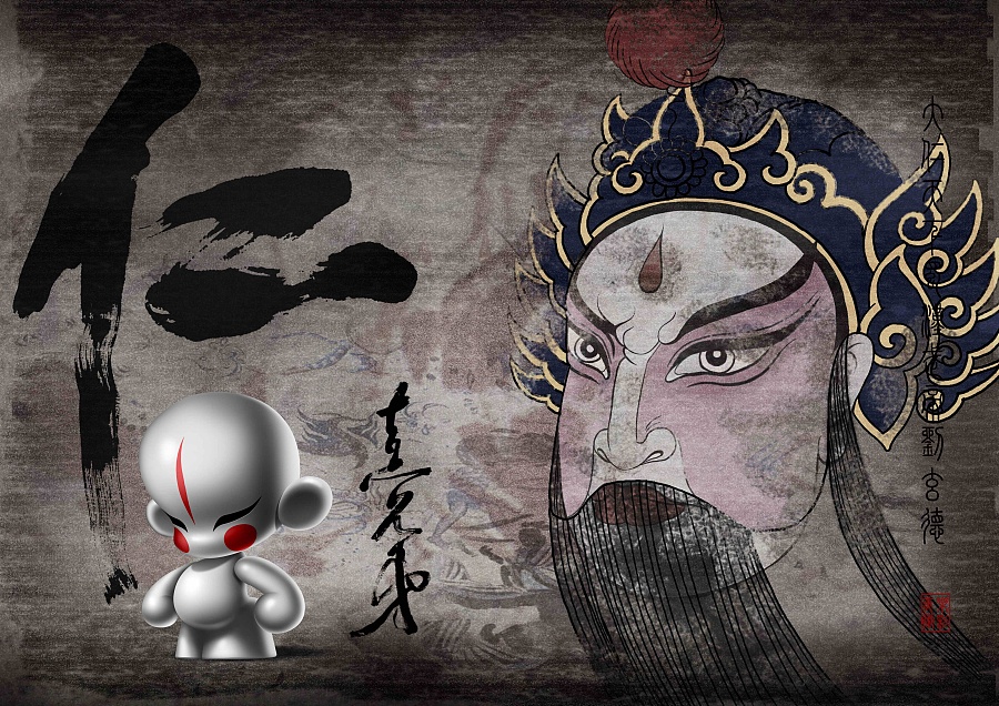 查看《中国风插画，刘，关，张，宝宝系列》原图，原图尺寸：4961x3508