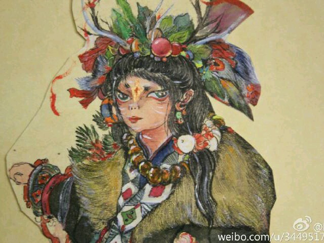 中国风插画练习稿 