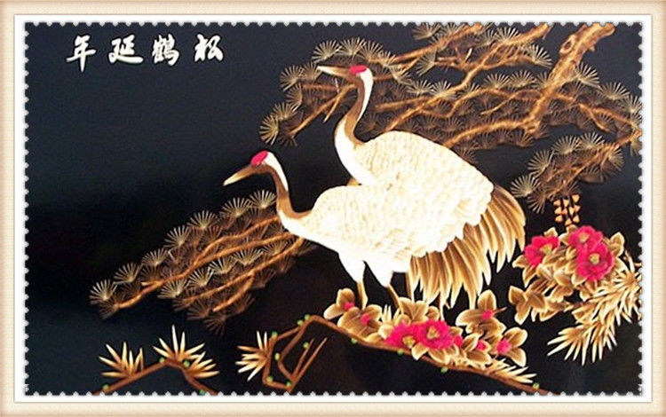 精美的中国传统花鸟麦秆画艺术（一）