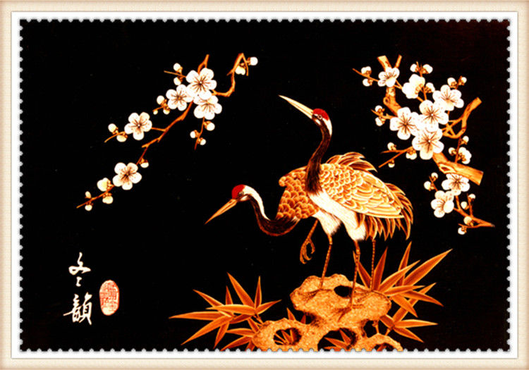 精美的中国传统花鸟麦秆画艺术（一）
