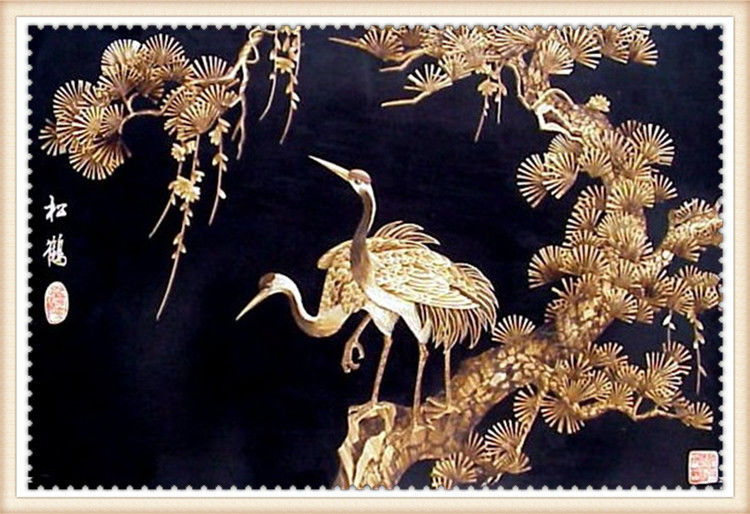 精美的中国传统花鸟麦秆画艺术（一）