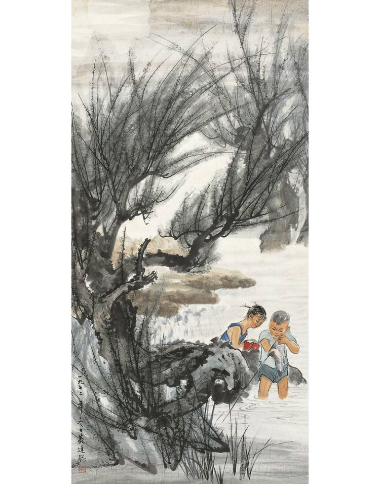 当代画家黄达聪山水花鸟人物绘画作品