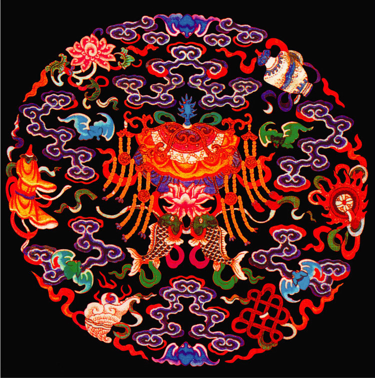 精美的古典刺绣纹案艺术- 中国风