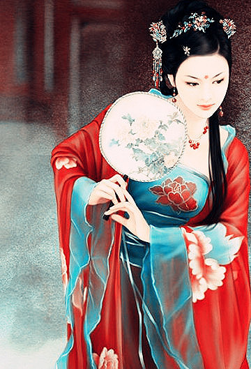 中式风格唯美美女插画创意作品