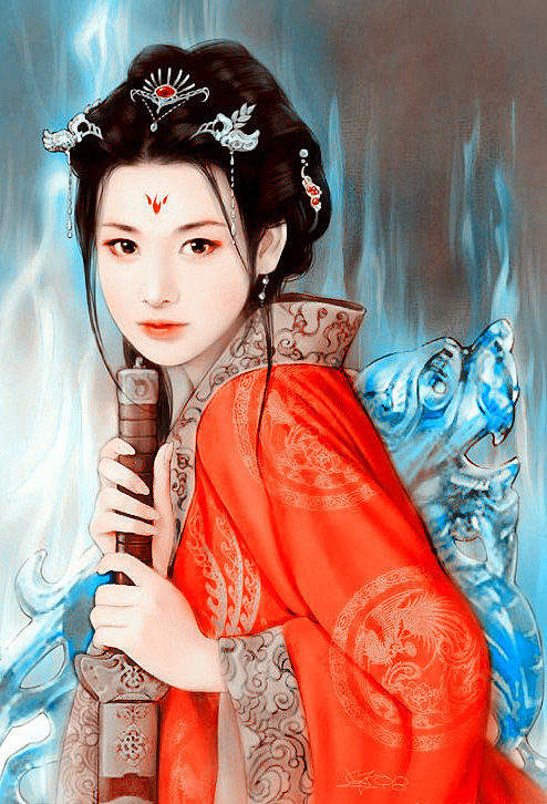 中式风格唯美美女插画创意作品