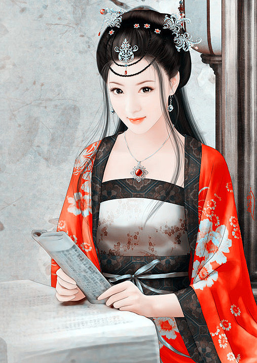 中式风格唯美美女插画创意作品