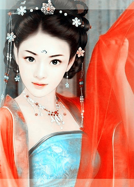 中式风格唯美美女插画创意作品