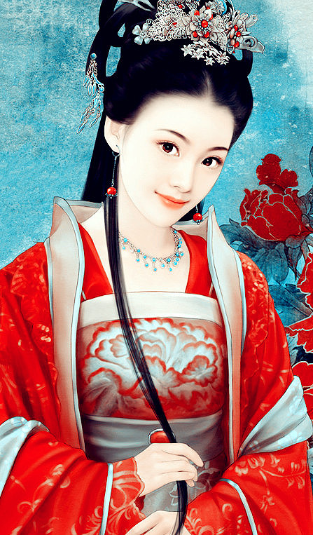 中式风格唯美美女插画创意作品