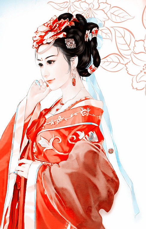 中式风格唯美美女插画创意作品
