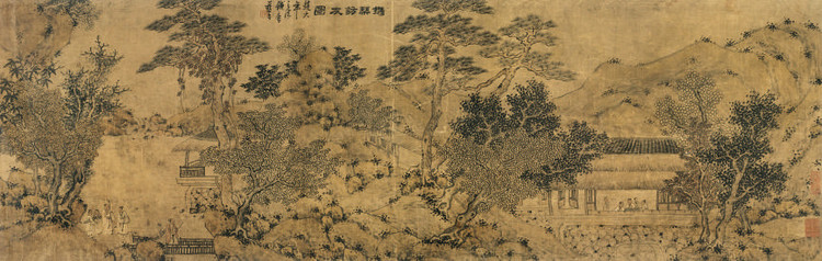 清代画家蓝孟山水绘画艺术作品