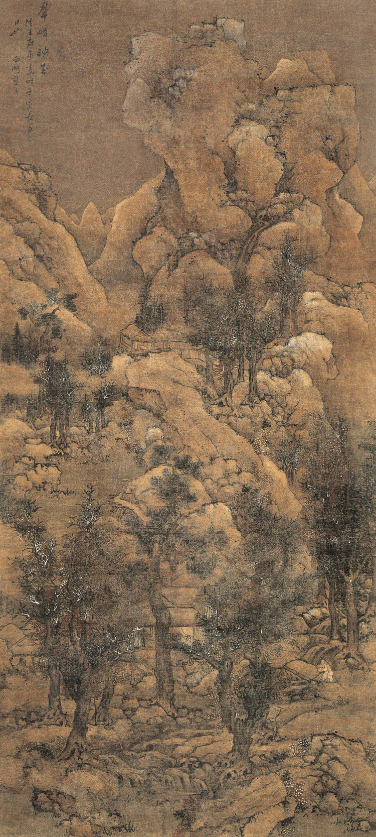 清代画家蓝孟山水绘画艺术作品
