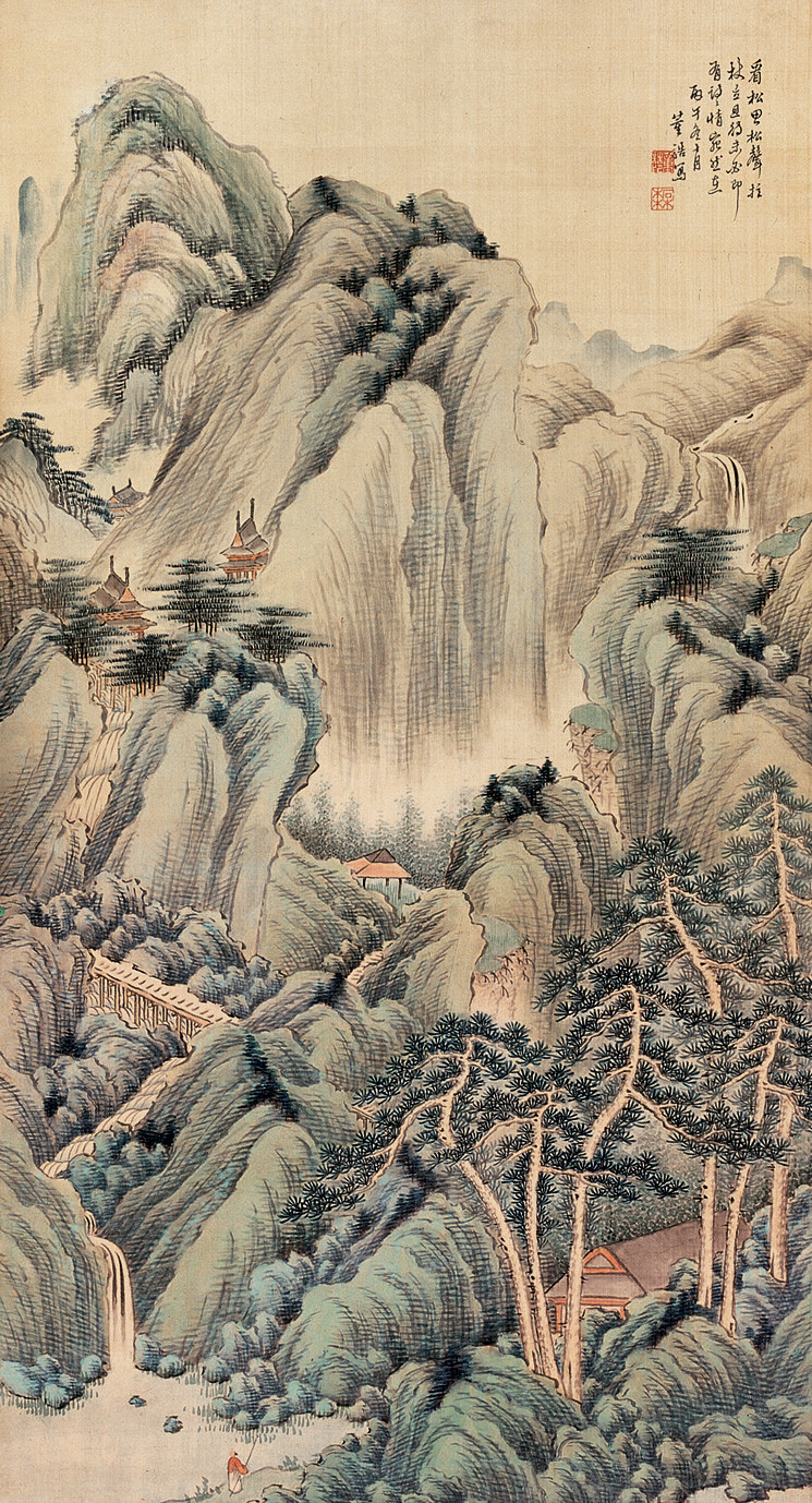 清代画家董诰山水绘画艺术作品