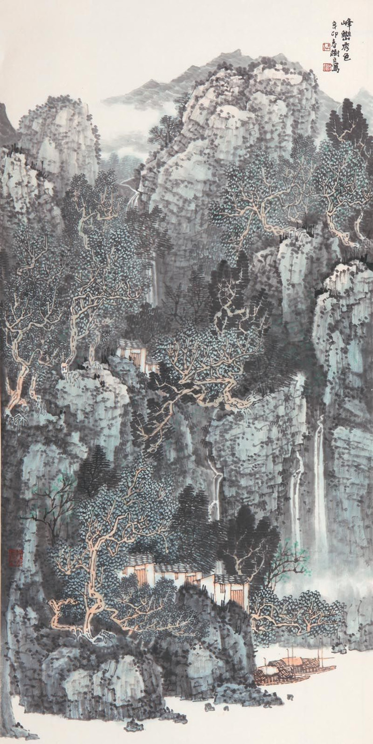 当代画家张树立的山水绘画艺术作品（三）