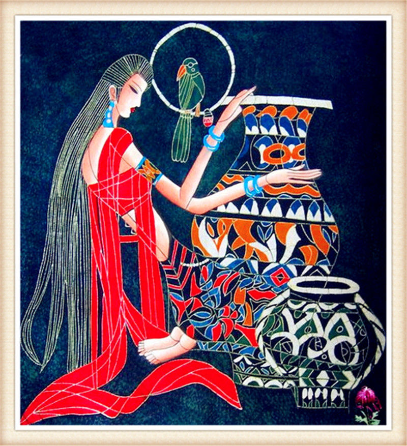 精致的中国民间蜡染画艺术作品（十）