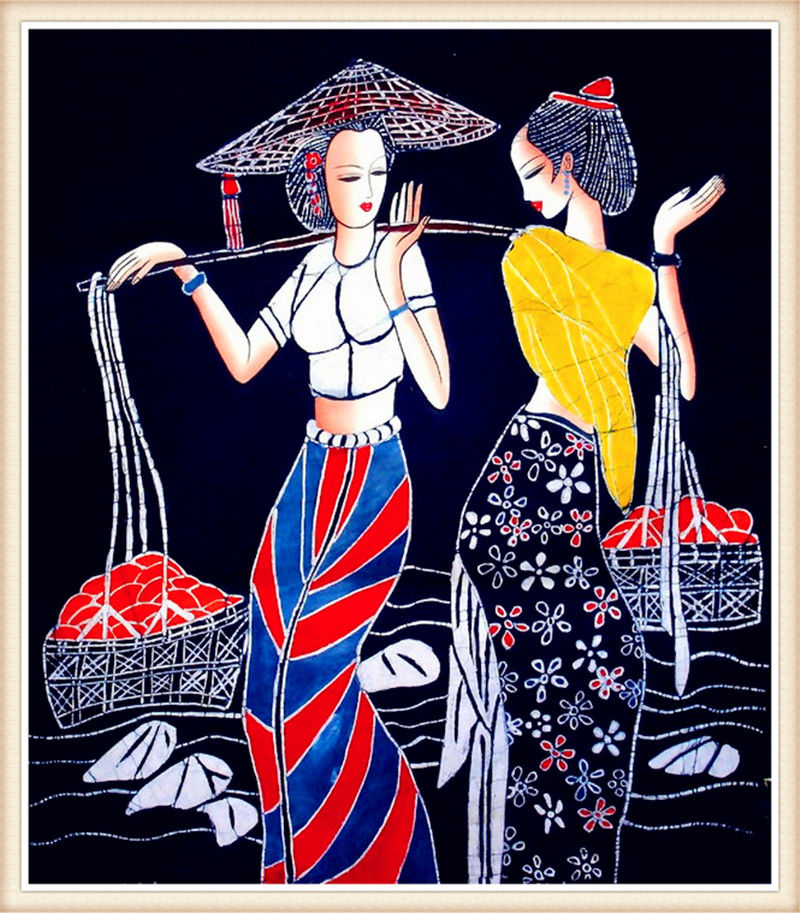 精致的中国民间蜡染画艺术作品（十）
