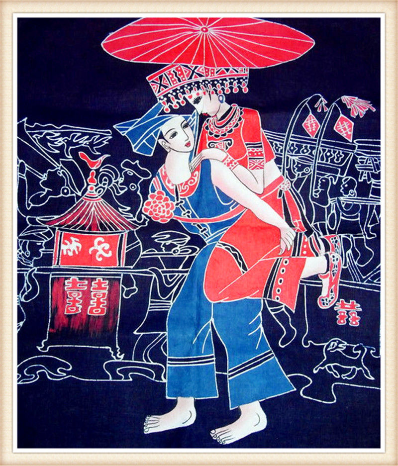 精致的中国民间蜡染画艺术作品（十）