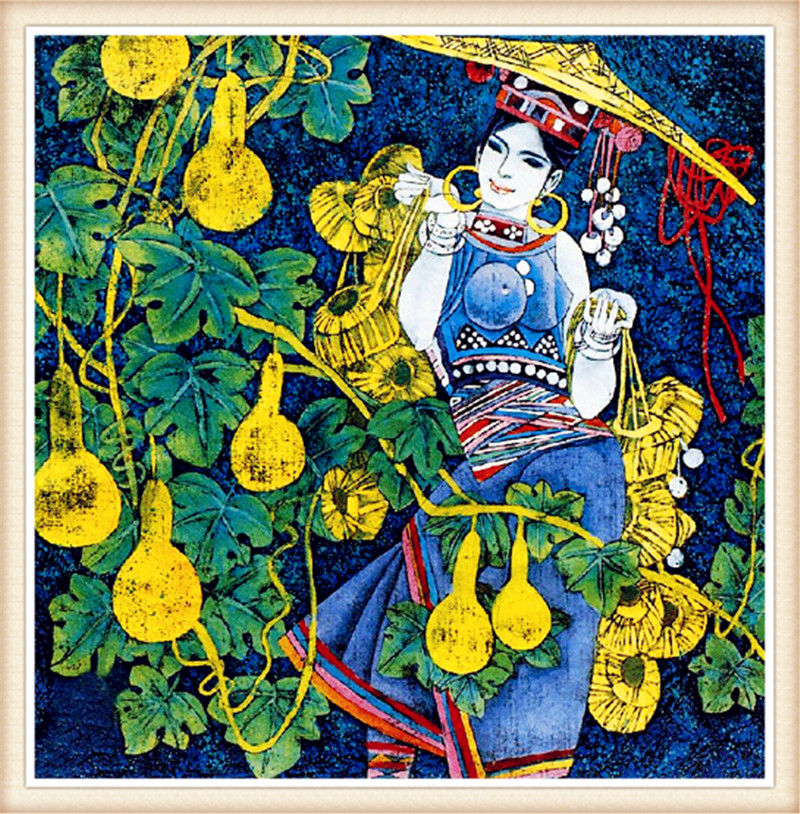 精致的中国民间蜡染画艺术作品（十）