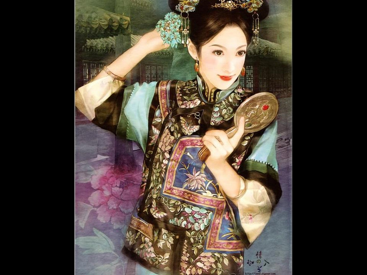 精美的清代宫廷满人画像作品（一）