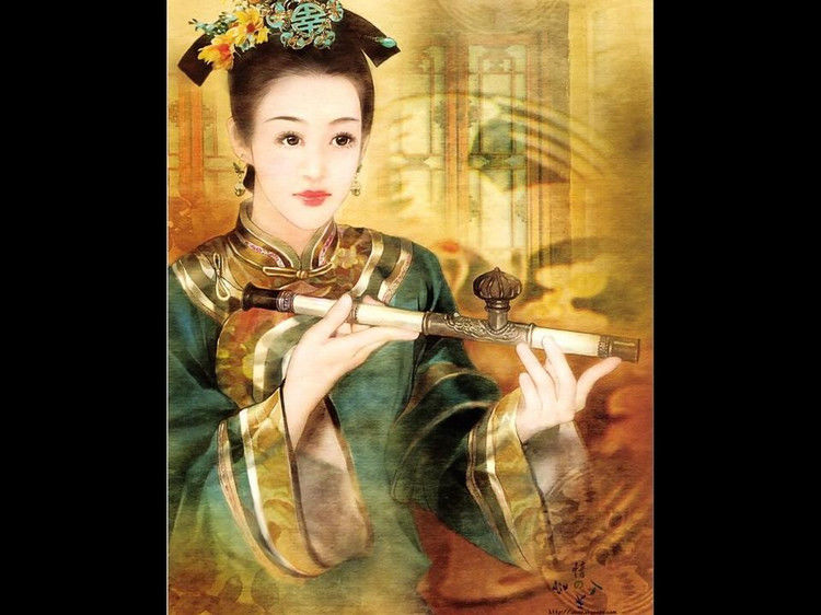 精美的清代宫廷满人画像作品（一）