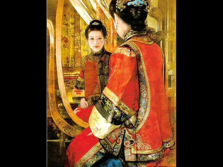 精美的清代宫廷满人画像作品（一）
