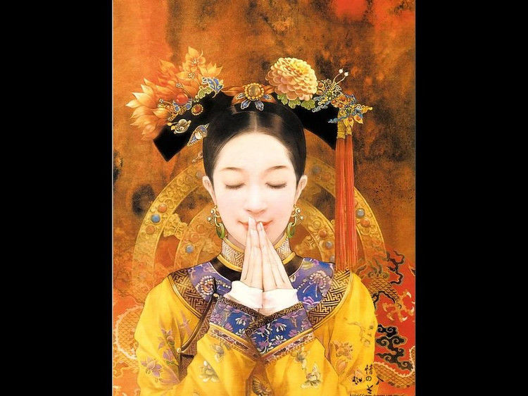精美的清代宫廷满人画像作品（一）