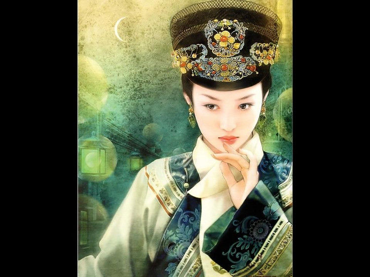 精美的清代宫廷满人画像作品（一）