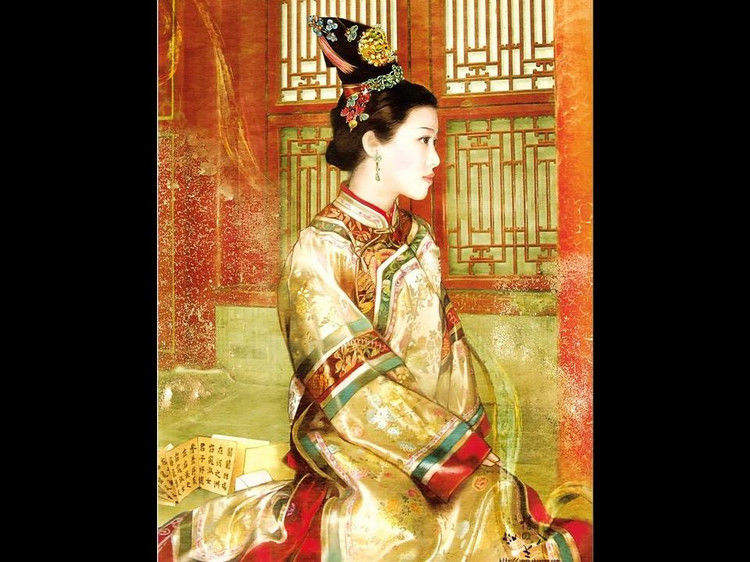 精美的清代宫廷满人画像作品（一）