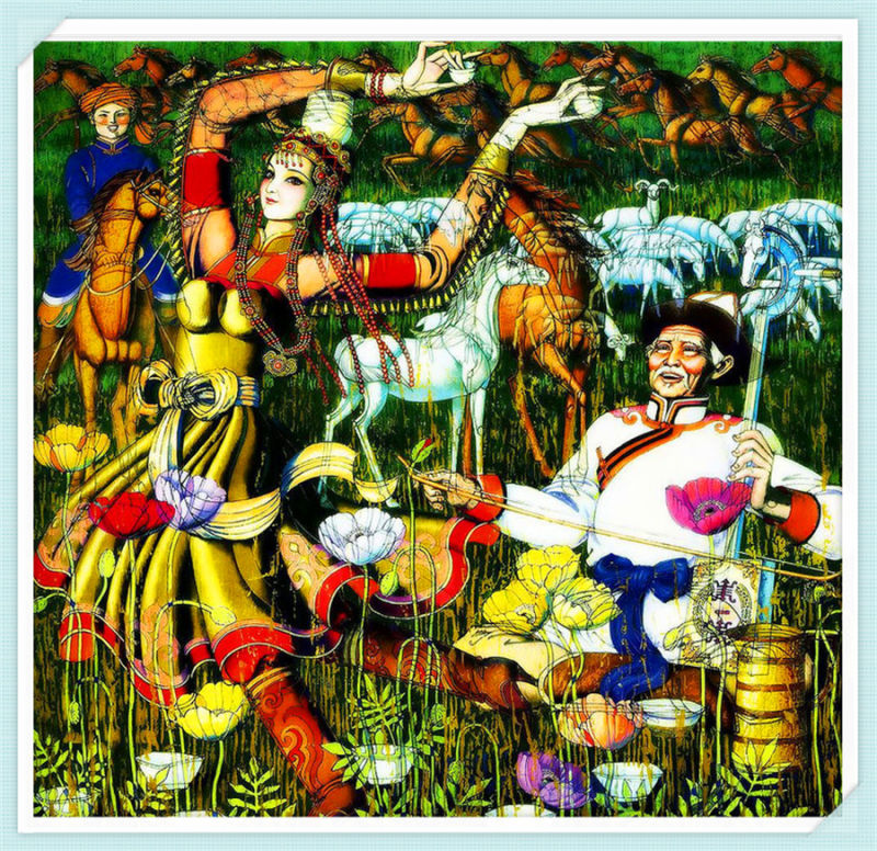 精致的中国民间蜡染画艺术作品（六）