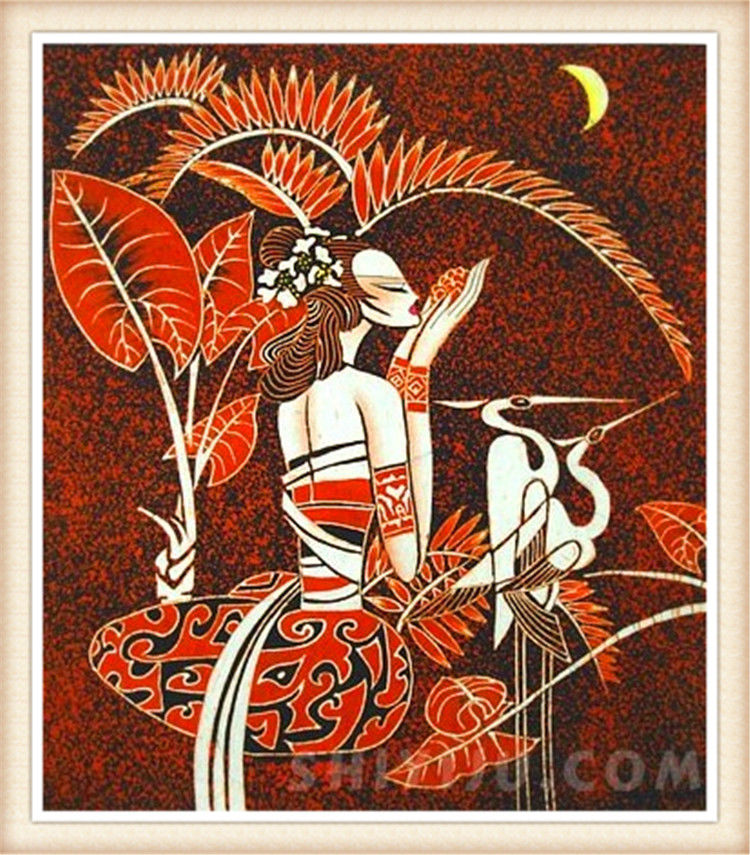 精致的中国民间蜡染画艺术作品（六）