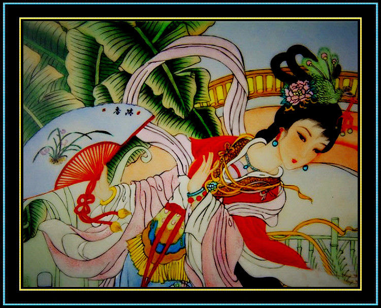 中国古典绘画--宝钗扑蝶（二）