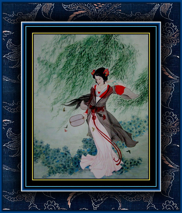 中国古典绘画--宝钗扑蝶（二）