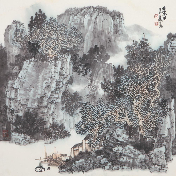 当代画家张树立的山水绘画艺术作品（二）