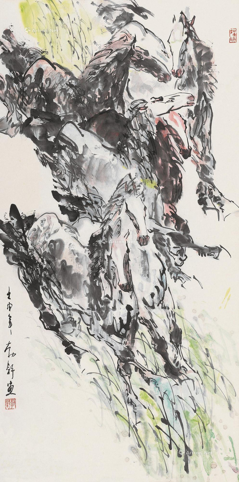 刘勃舒奔马主题绘画艺术作品（一）