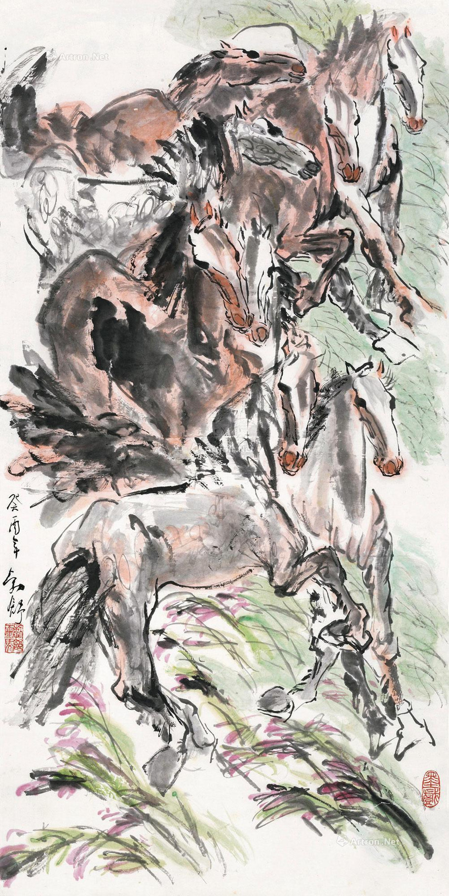 刘勃舒奔马主题绘画艺术作品（一）
