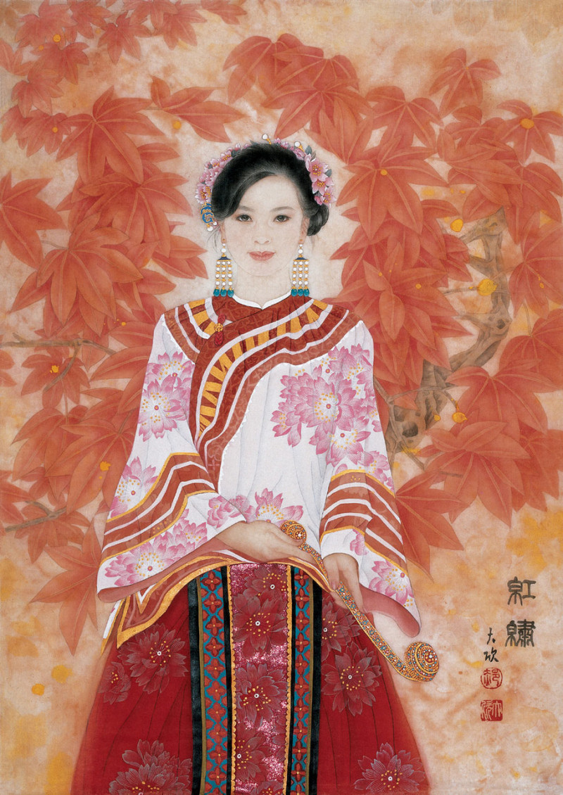 郝大欣工笔重彩人物画（一）