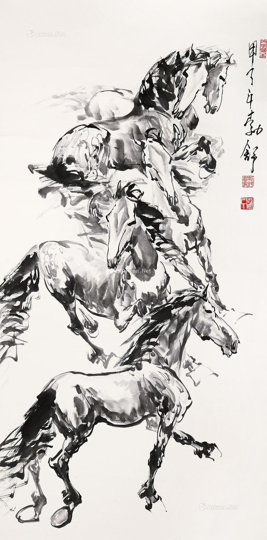 刘勃舒奔马主题绘画艺术作品（一）