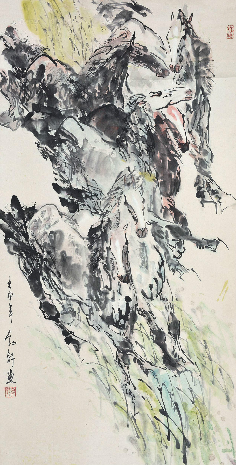刘勃舒奔马主题绘画艺术作品（一）