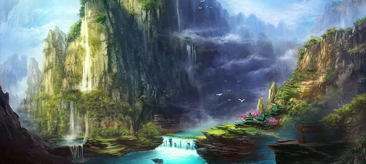 游戏原画场景设计-中国风 
