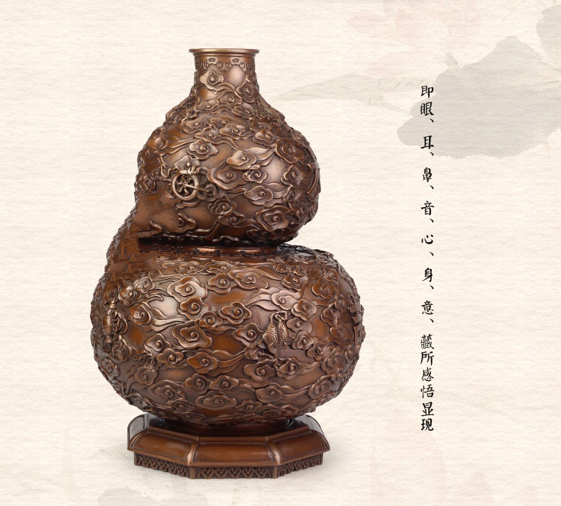 纯铜葫芦摆件八宝大吉葫芦摆件