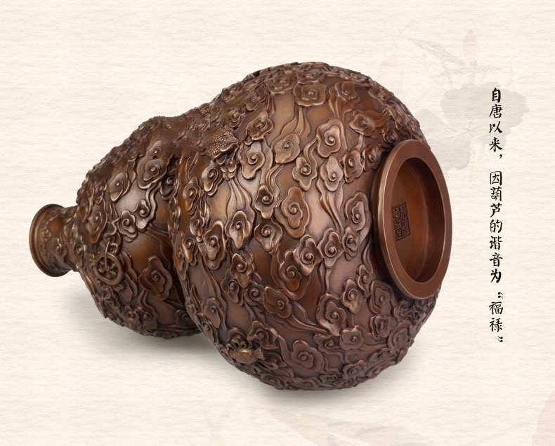 纯铜葫芦摆件八宝大吉葫芦摆件