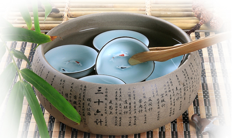 粗陶复古陶瓷水盂