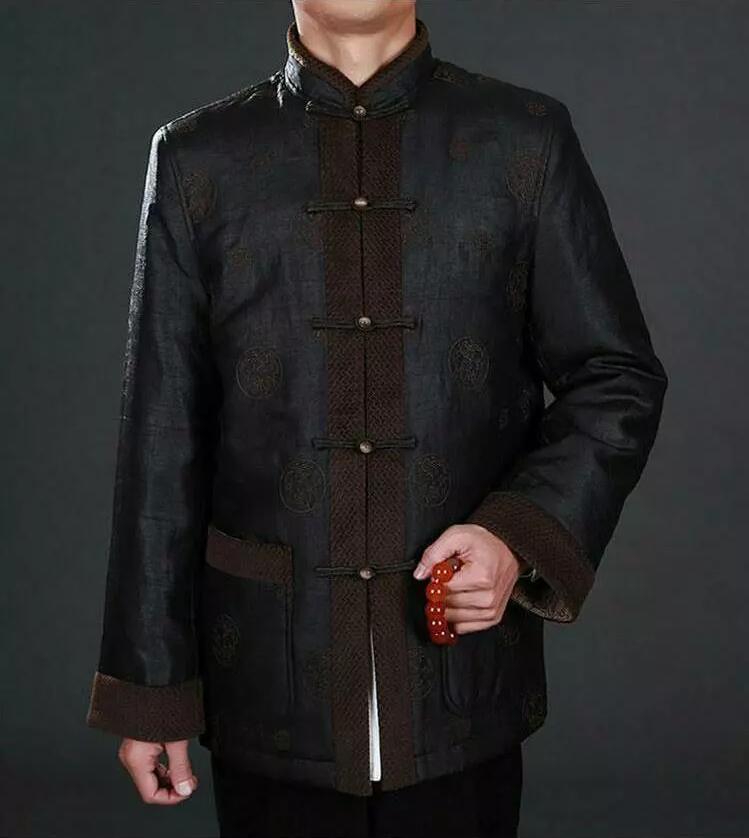 香云纱刺绣男士唐装