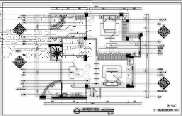 新中式装修设计，装修设计会舍图(六)