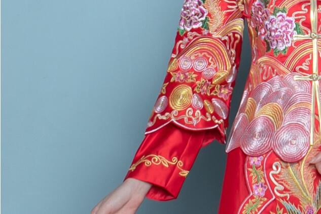 中国风刺绣旗袍嫁衣中式礼服