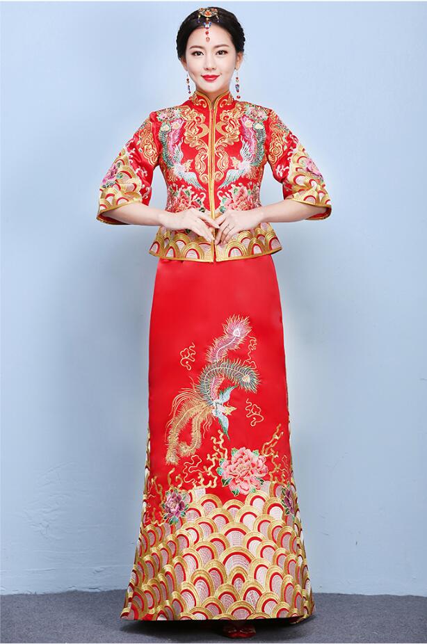 刺绣嫁衣中式礼服图片