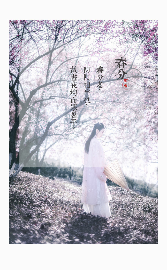 二十四节气女子汉服古装摄影
