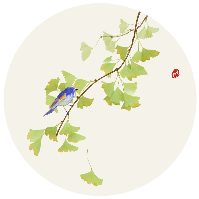 唯美花卉插画图片