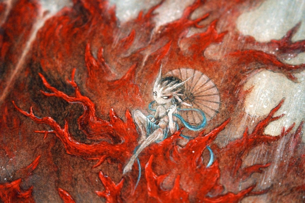 杉泽《天瀑.海童》中国风插画欣