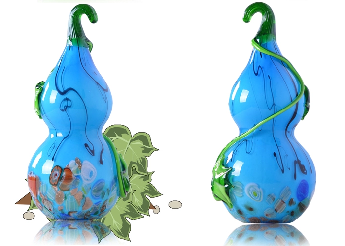绚丽多彩古典琉璃葫芦工艺品
